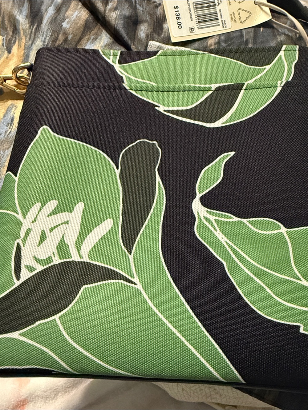 RADLEY LONDON Black and Green Floral Crossbody Bag